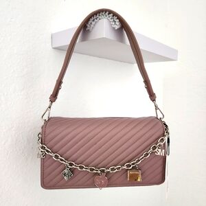 Steve Madden Women's Bglossi Lilac/Mauve Quilted NWT Shoulder Bag.